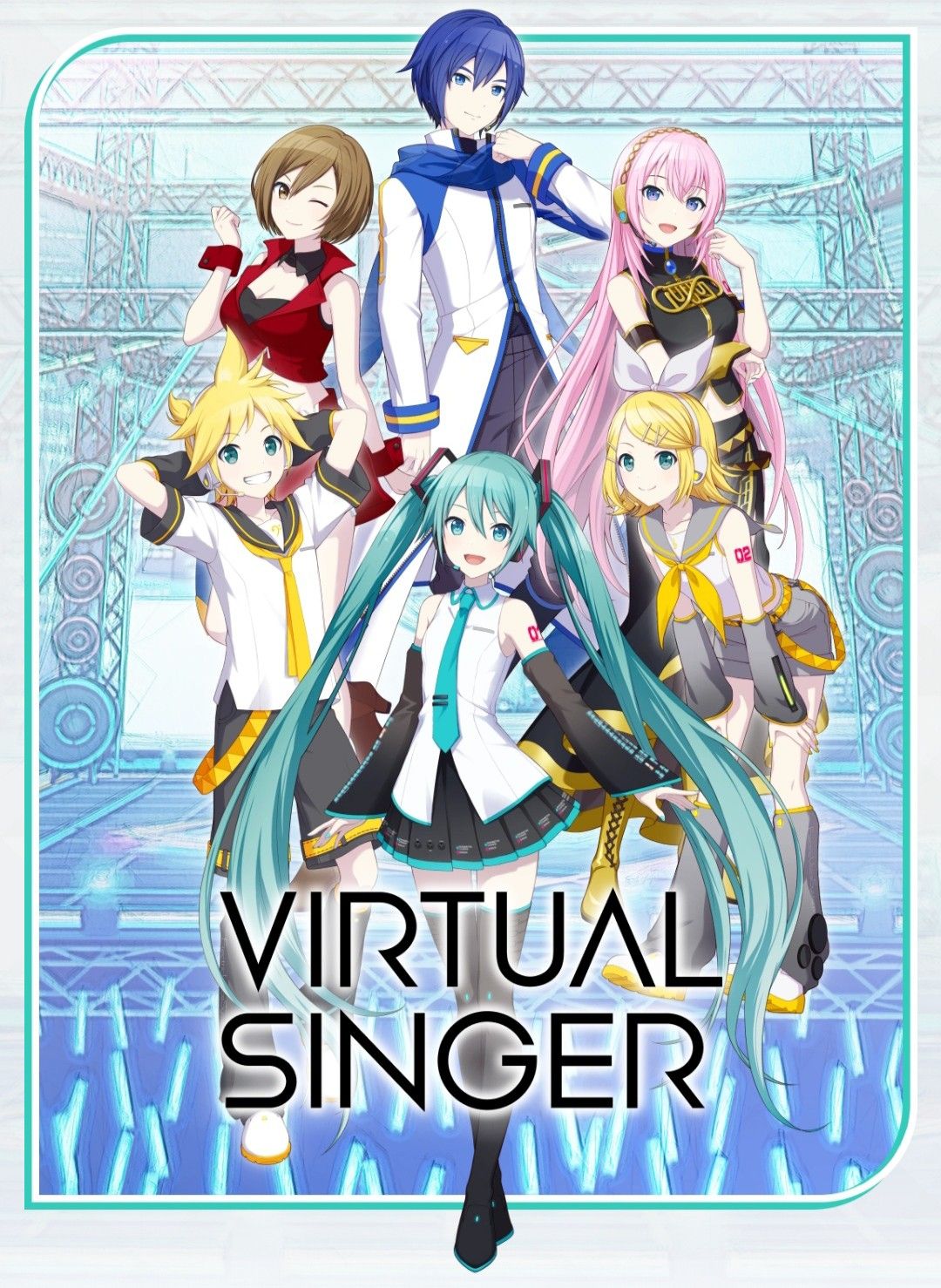 a poster that displays the cover of the game hatsune miku colorful stage