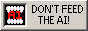 A button that says 'don't feed the ai' with a set of teeth